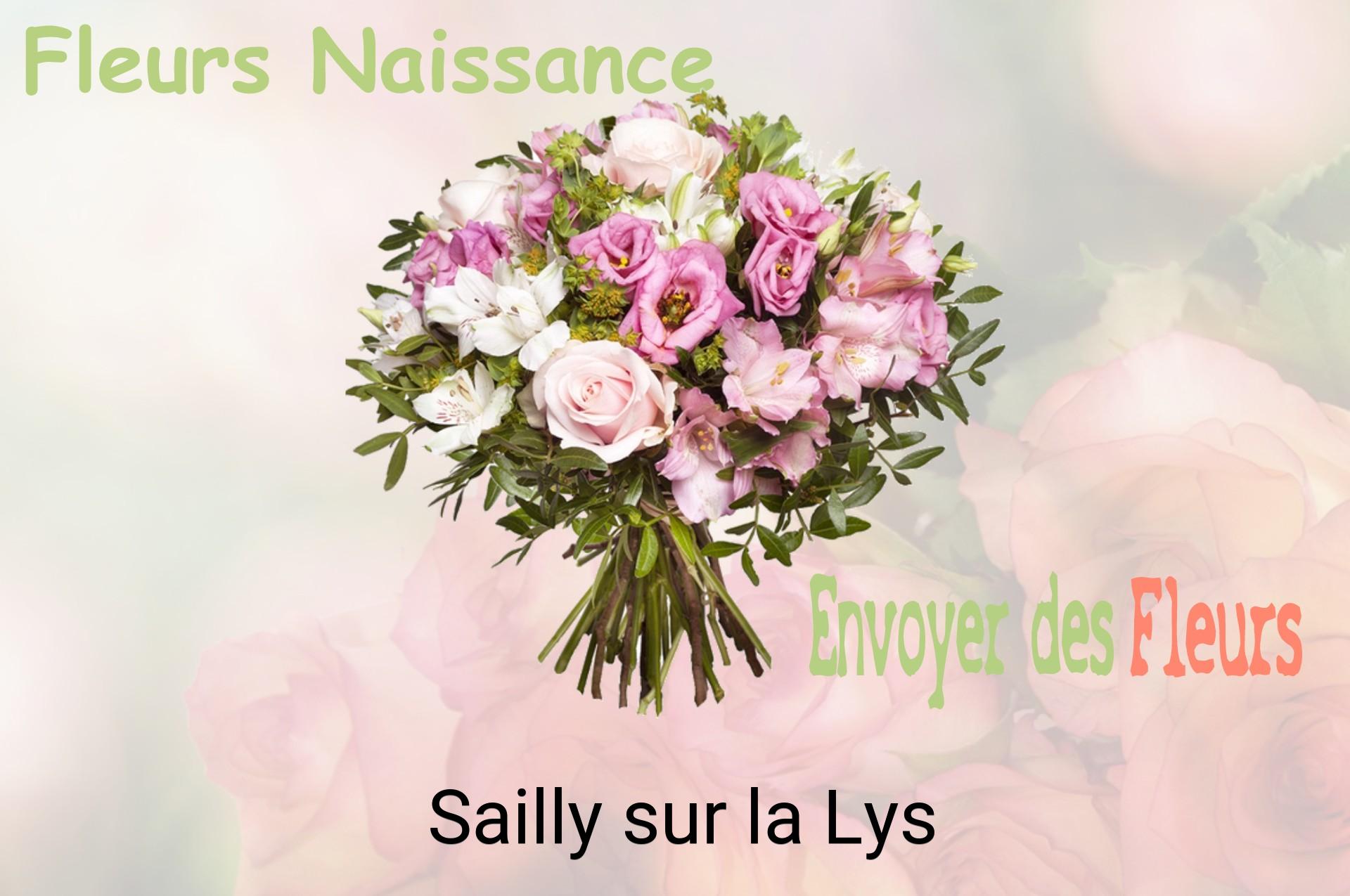 Bouquet de fleurs de naissance livré à Sailly-sur-la-Lys