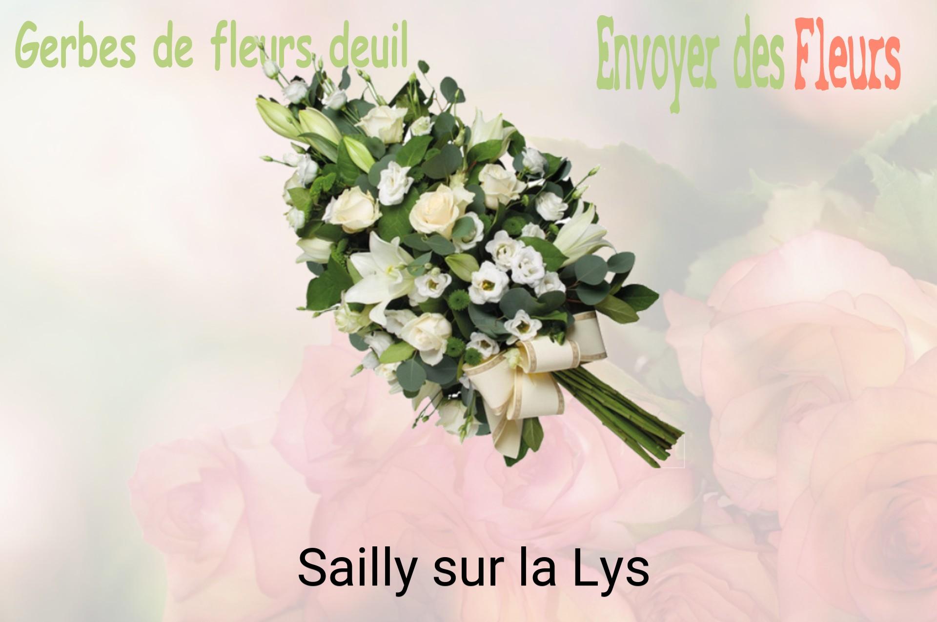 Gerbe de fleurs de deuil livrée à Sailly-sur-la-Lys